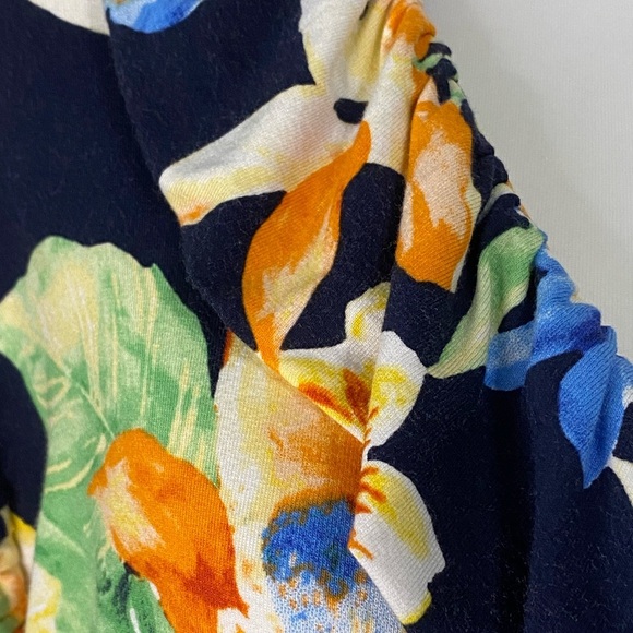 Lauren Ralph Lauren Tropical Floral Jersey Knit Belted Top Plus‎ Size XXL - Picture 8 of 14